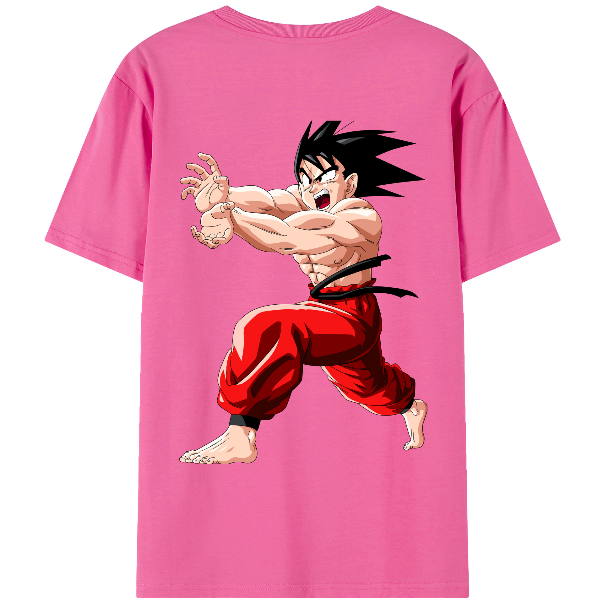 （画像用） ドラゴンボール 孫悟空（そん ごくう）Son Goku カカロット DRAGON BALL Kakarotto レディース半袖Tシャツ(バックプリント)